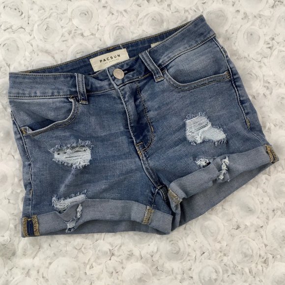 PacSun Pants - PacSun | Distressed Super Stretch Shortie